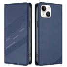 For iPhone 13 mini Embossed Multi-functional Wallet Retro Leather Phone Case(Dark Blue) - 2