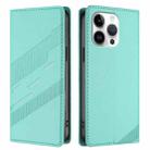 For iPhone 13 Pro Embossed Multi-functional Wallet Retro Leather Phone Case(Mint Green) - 2