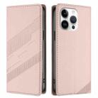 For iPhone 13 Pro Embossed Multi-functional Wallet Retro Leather Phone Case(Pink) - 2