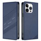 For iPhone 13 Pro Embossed Multi-functional Wallet Retro Leather Phone Case(Dark Blue) - 2