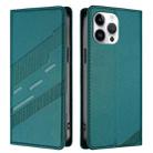 For iPhone 13 Pro Max Embossed Multi-functional Wallet Retro Leather Phone Case(Dark Green) - 2