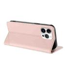 For iPhone 13 Pro Max Embossed Multi-functional Wallet Retro Leather Phone Case(Pink) - 3