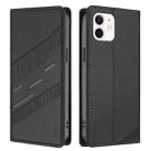For iPhone 12 mini Embossed Multi-functional Wallet Retro Leather Phone Case(Black) - 2