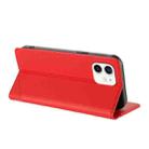 For iPhone 12 mini Embossed Multi-functional Wallet Retro Leather Phone Case(Red) - 3