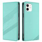 For iPhone 12 mini Embossed Multi-functional Wallet Retro Leather Phone Case(Mint Green) - 2
