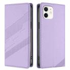 For iPhone 12 mini Embossed Multi-functional Wallet Retro Leather Phone Case(Light Purple) - 2