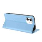 For iPhone 12 mini Embossed Multi-functional Wallet Retro Leather Phone Case(Light Blue) - 3