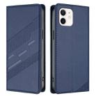 For iPhone 12 mini Embossed Multi-functional Wallet Retro Leather Phone Case(Dark Blue) - 2