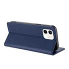 For iPhone 12 mini Embossed Multi-functional Wallet Retro Leather Phone Case(Dark Blue) - 3