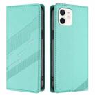 For iPhone 12 / 12 Pro Embossed Multi-functional Wallet Retro Leather Phone Case(Mint Green) - 2