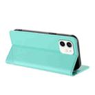 For iPhone 12 / 12 Pro Embossed Multi-functional Wallet Retro Leather Phone Case(Mint Green) - 3