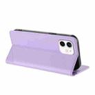 For iPhone 12 / 12 Pro Embossed Multi-functional Wallet Retro Leather Phone Case(Light Purple) - 3