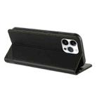 For iPhone 12 Pro Max Embossed Multi-functional Wallet Retro Leather Phone Case(Black) - 3