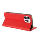 For iPhone 12 Pro Max Embossed Multi-functional Wallet Retro Leather Phone Case(Red) - 3