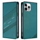For iPhone 12 Pro Max Embossed Multi-functional Wallet Retro Leather Phone Case(Dark Green) - 2
