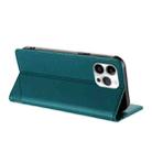 For iPhone 12 Pro Max Embossed Multi-functional Wallet Retro Leather Phone Case(Dark Green) - 3