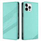 For iPhone 12 Pro Max Embossed Multi-functional Wallet Retro Leather Phone Case(Mint Green) - 2