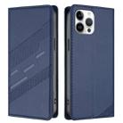 For iPhone 12 Pro Max Embossed Multi-functional Wallet Retro Leather Phone Case(Dark Blue) - 2