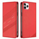For iPhone 11 Pro Max Embossed Multi-functional Wallet Retro Leather Phone Case(Red) - 2
