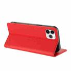 For iPhone 11 Pro Max Embossed Multi-functional Wallet Retro Leather Phone Case(Red) - 3