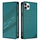 For iPhone 11 Pro Max Embossed Multi-functional Wallet Retro Leather Phone Case(Dark Green) - 2