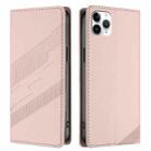 For iPhone 11 Pro Max Embossed Multi-functional Wallet Retro Leather Phone Case(Pink) - 2