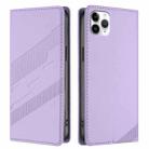 For iPhone 11 Pro Max Embossed Multi-functional Wallet Retro Leather Phone Case(Light Purple) - 2