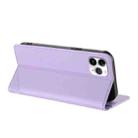 For iPhone 11 Pro Max Embossed Multi-functional Wallet Retro Leather Phone Case(Light Purple) - 3