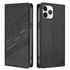 For iPhone 11 Pro Embossed Multi-functional Wallet Retro Leather Phone Case(Black) - 2