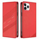 For iPhone 11 Pro Embossed Multi-functional Wallet Retro Leather Phone Case(Red) - 2
