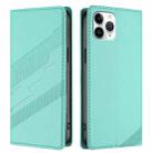 For iPhone 11 Pro Embossed Multi-functional Wallet Retro Leather Phone Case(Mint Green) - 2