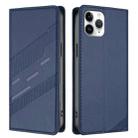 For iPhone 11 Pro Embossed Multi-functional Wallet Retro Leather Phone Case(Dark Blue) - 2