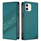 For iPhone 11 Embossed Multi-functional Wallet Retro Leather Phone Case(Dark Green) - 2