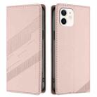 For iPhone 11 Embossed Multi-functional Wallet Retro Leather Phone Case(Pink) - 2