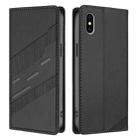 For iPhone XS / X Embossed Multi-functional Wallet Retro Leather Phone Case(Black) - 2