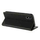 For iPhone XS / X Embossed Multi-functional Wallet Retro Leather Phone Case(Black) - 3