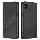For iPhone XS Max Embossed Multi-functional Wallet Retro Leather Phone Case(Black) - 2