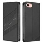 For iPhone SE 2022 / 2020 / 8 / 7 Embossed Multi-functional Wallet Retro Leather Phone Case(Black) - 2