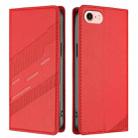 For iPhone SE 2022 / 2020 / 8 / 7 Embossed Multi-functional Wallet Retro Leather Phone Case(Red) - 2