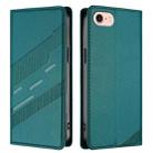For iPhone SE 2022 / 2020 / 8 / 7 Embossed Multi-functional Wallet Retro Leather Phone Case(Dark Green) - 2