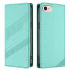 For iPhone SE 2022 / 2020 / 8 / 7 Embossed Multi-functional Wallet Retro Leather Phone Case(Mint Green) - 2