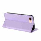 For iPhone SE 2022 / 2020 / 8 / 7 Embossed Multi-functional Wallet Retro Leather Phone Case(Light Purple) - 3
