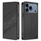 For iPhone 17 Pro Max Embossed Multi-functional Wallet Retro Leather Phone Case(Black) - 2