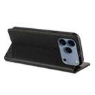 For iPhone 17 Pro Max Embossed Multi-functional Wallet Retro Leather Phone Case(Black) - 3