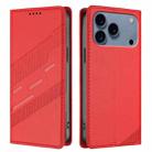 For iPhone 17 Pro Max Embossed Multi-functional Wallet Retro Leather Phone Case(Red) - 2