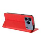 For iPhone 17 Pro Max Embossed Multi-functional Wallet Retro Leather Phone Case(Red) - 3