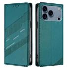 For iPhone 17 Pro Max Embossed Multi-functional Wallet Retro Leather Phone Case(Dark Green) - 2