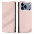For iPhone 17 Pro Max Embossed Multi-functional Wallet Retro Leather Phone Case(Pink) - 2