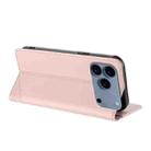 For iPhone 17 Pro Max Embossed Multi-functional Wallet Retro Leather Phone Case(Pink) - 3