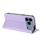 For iPhone 17 Pro Max Embossed Multi-functional Wallet Retro Leather Phone Case(Light Purple) - 3